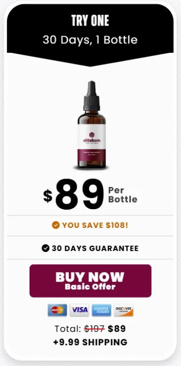 VittaBurn 1-Bottle Price